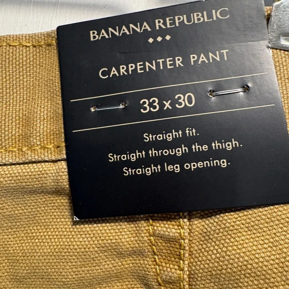 Banana Republic Carpenter Pants Mens 33x30 Golden Brown Double Knee Canvas